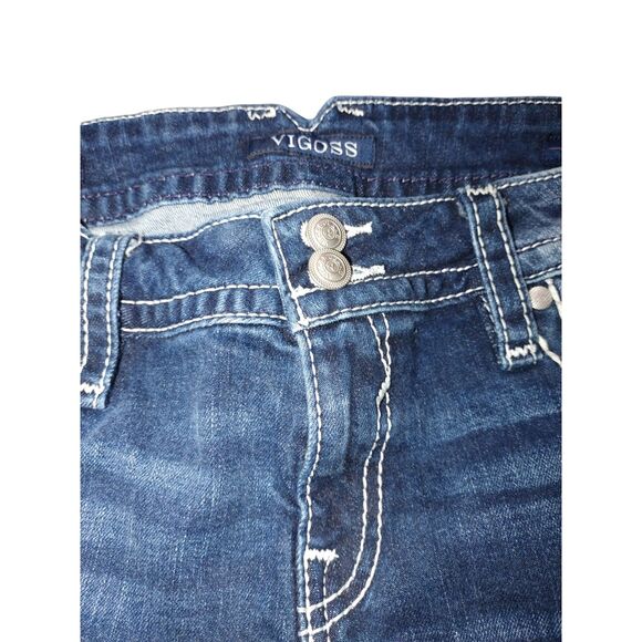 Vigoss The Chelsea Capris Womens 13/14 Blue Denim Grandmacore Westerncore Casual - Picture 4 of 9